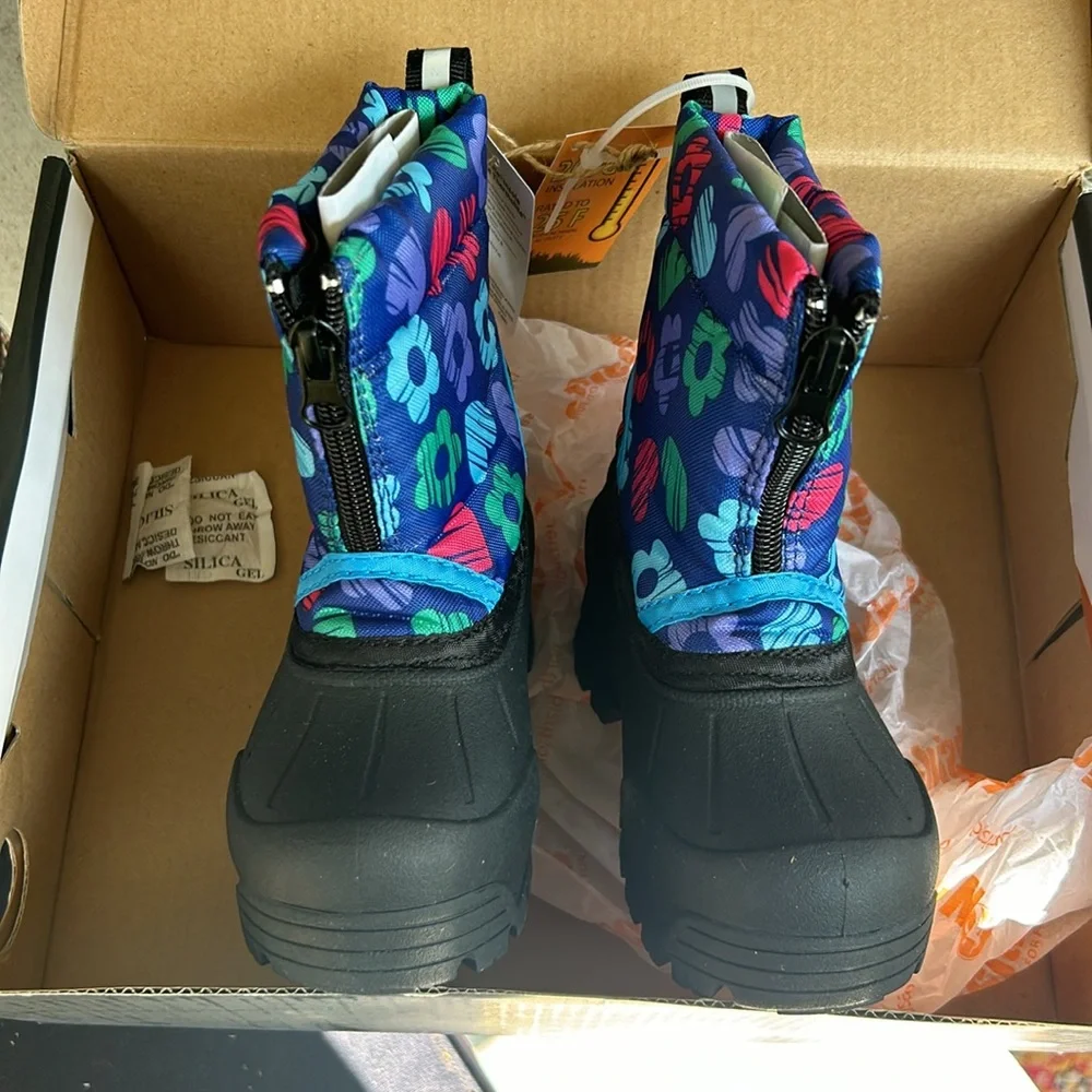 Northside Blue Floral Rain & Snow Boots